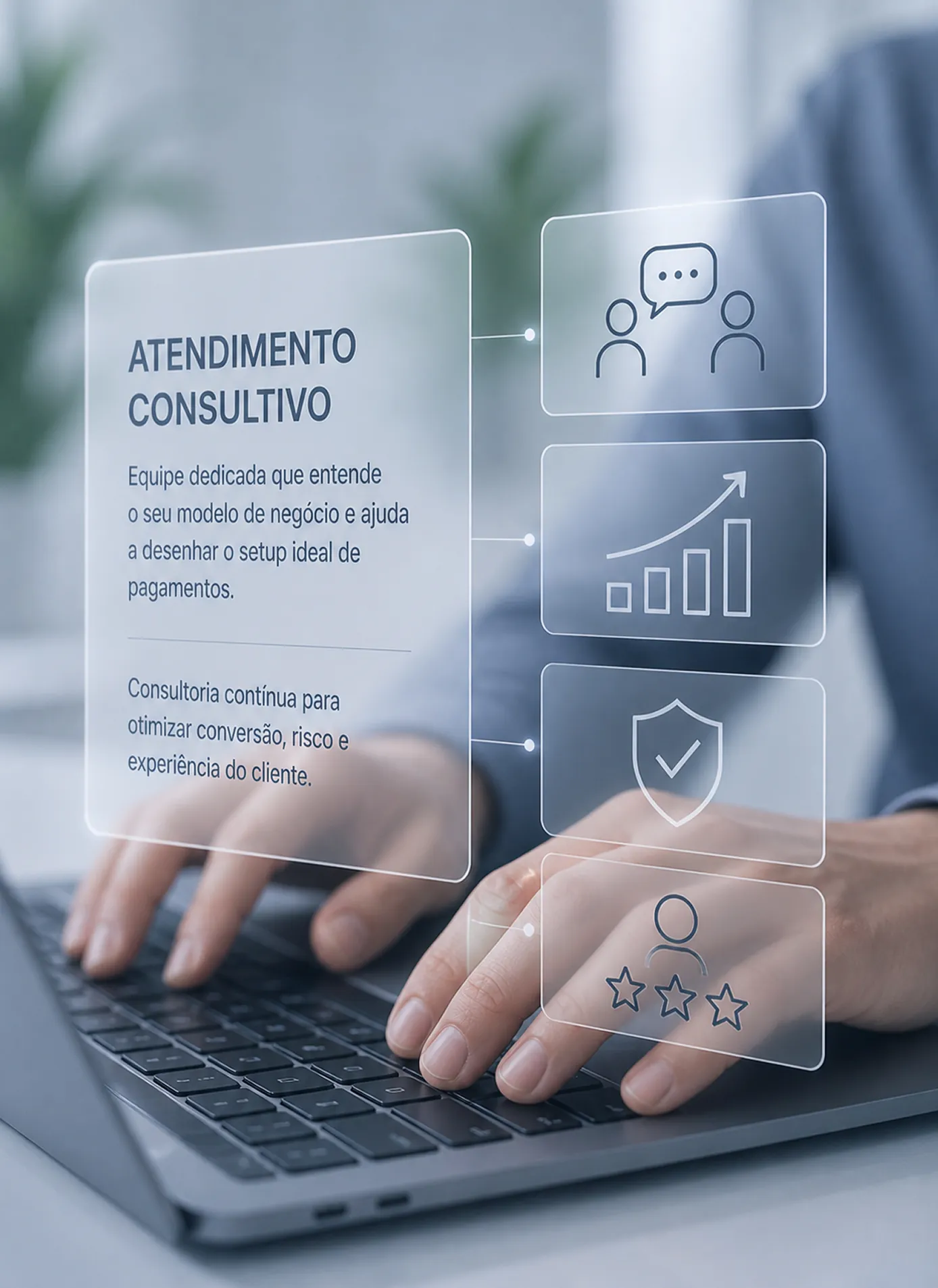 Equipe Marlim atendendo cliente
